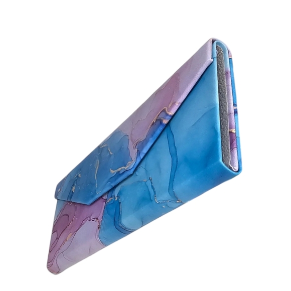 Collapsible Sunglass Case Faux Leather, Packable - NIP - Picture 5 of 6